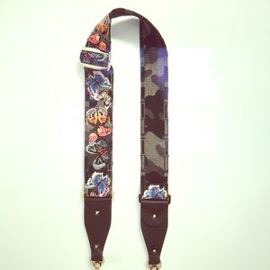 Valentino Rockstud-camo/butterfly Guitar Bag Strap